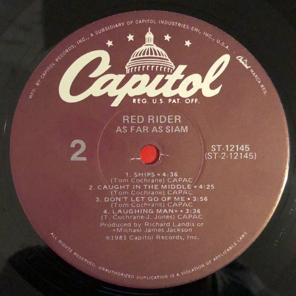 Red Rider As Far As Siam Vinyl Lp '81 - Picture 6 of 7